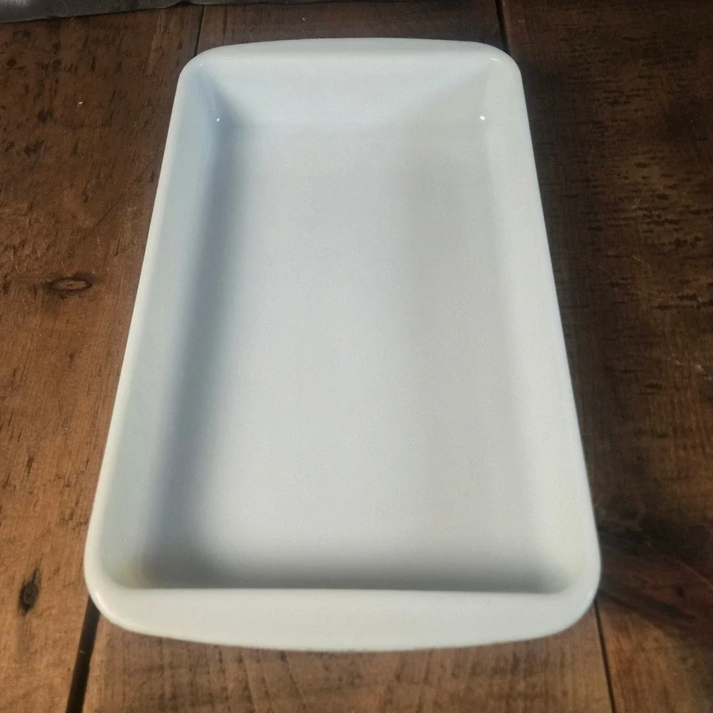 Vintage Pyrex Glass Baking Dish Lime Green 2 Qt Rectangle Casserole #232